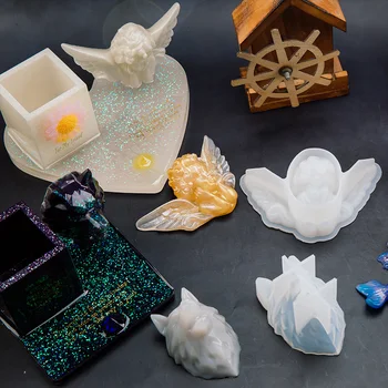 

Transparent Unicorn Epoxy Resin Silicone Mold Bear Rabbit Mould Animal Aromatherapy Candle Crafts Making Form Decoration