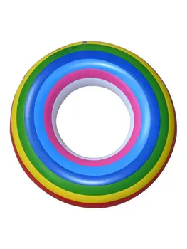 

Inflatable Swimming Ring High-quality Swimming Pool Floats Rainbow Summer Beach Swim Tubes 4 Sizes Rings For Kids Adults