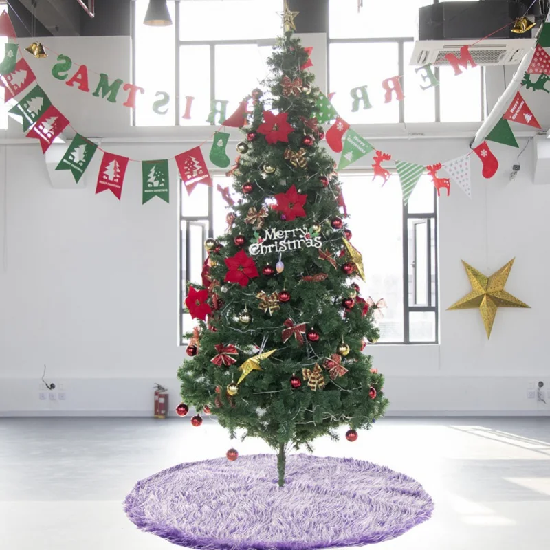 

Christmas Tree Skirt With Invisible Nylon Clasp Xmas Tree Decorative Mat Holiday Home Decor Supplies Long Plush Mats