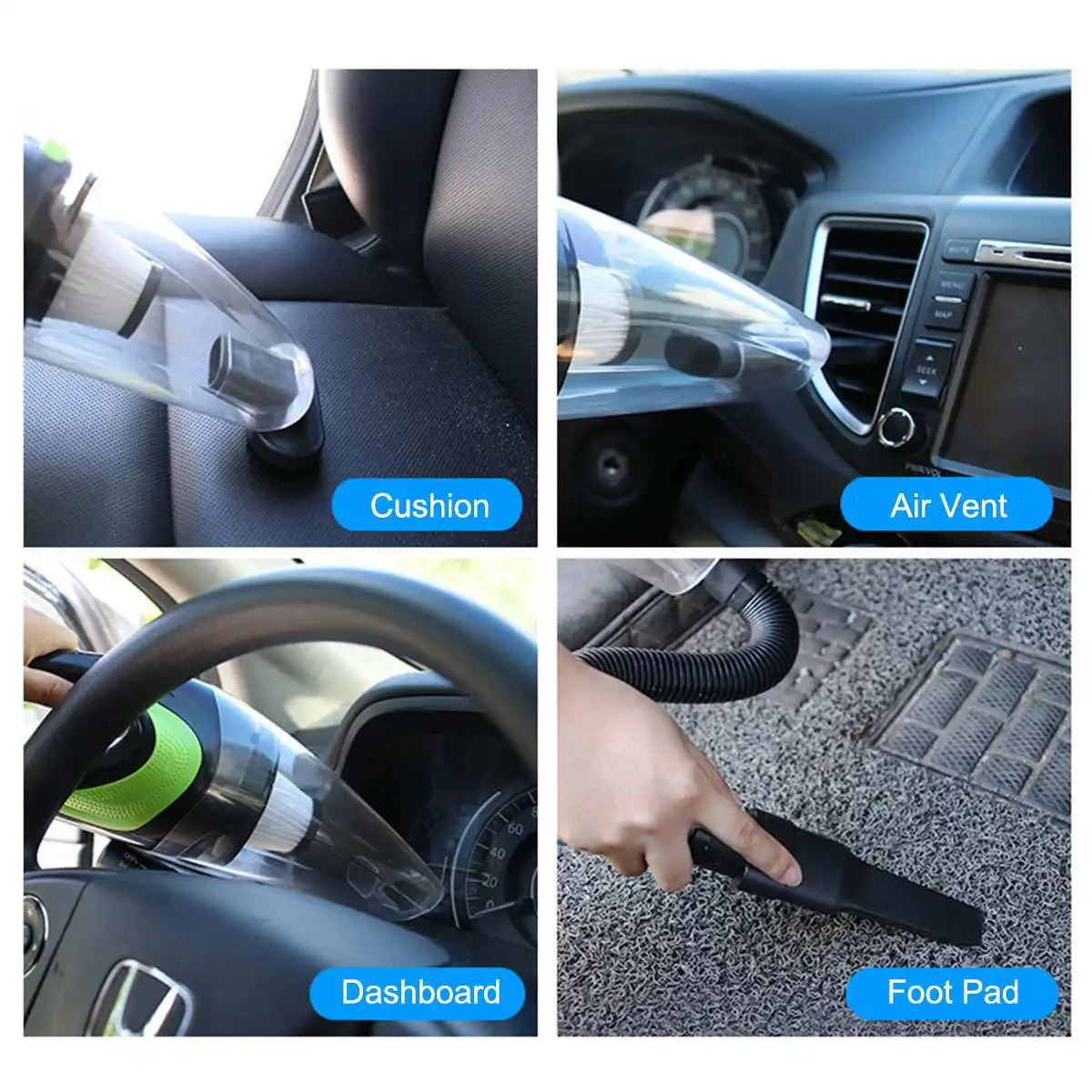 Беспроводной автомобильный пылесос 120 Вт Ручной USB беспроводной влажный сухой двойной портативный пылесос для дома и автомобиля