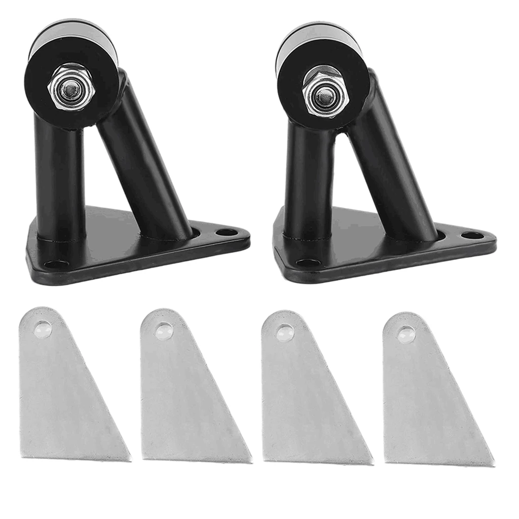 Engine Swap Motor Mounts Durable Iron Black 2x Bracket for Chevy Small