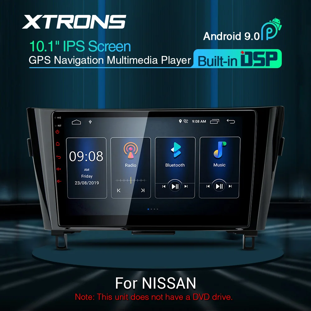 XTRONS 10,1 ''ips Android 9,0 DSP Автомобильный мультимедийный стерео радио плеер для Nissan X-Trial(T32) Qashqai Rogue gps OBD NO DVD