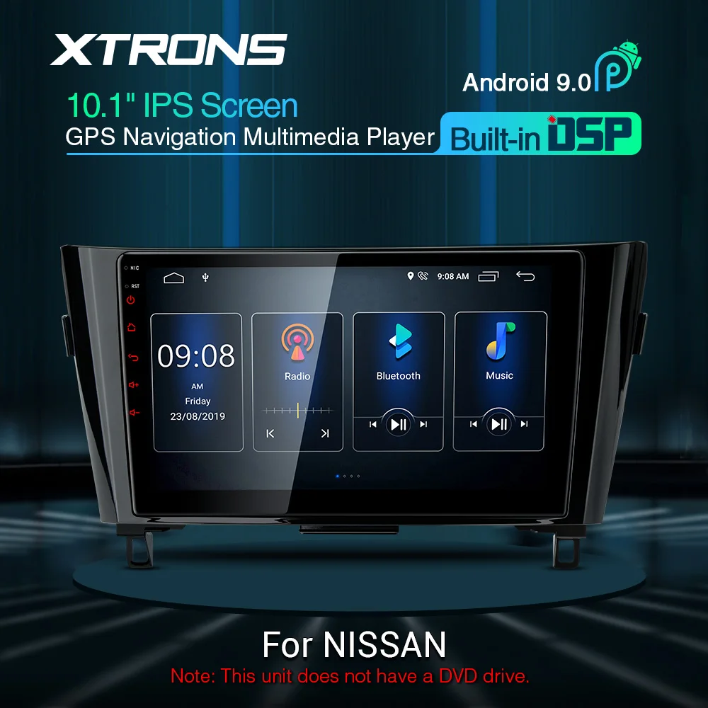 

XTRONS 10.1'' IPS Android 9.0 DSP Car Multimedia Stereo Radio Player for Nissan X-Trial (T32) Qashqai Rogue 2014 GPS OBD NO DVD