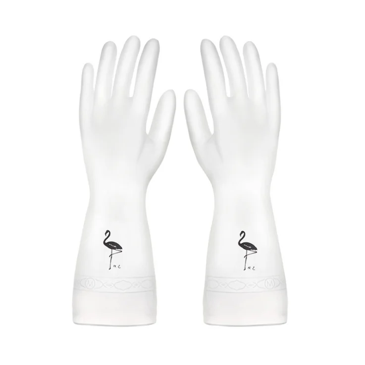 Кухонные перчатки для мытья посуды, бытовые перчатки для мытья посуды, резиновые перчатки для мытья одежды, перчатки для чистки посуды - Цвет: flamingo
