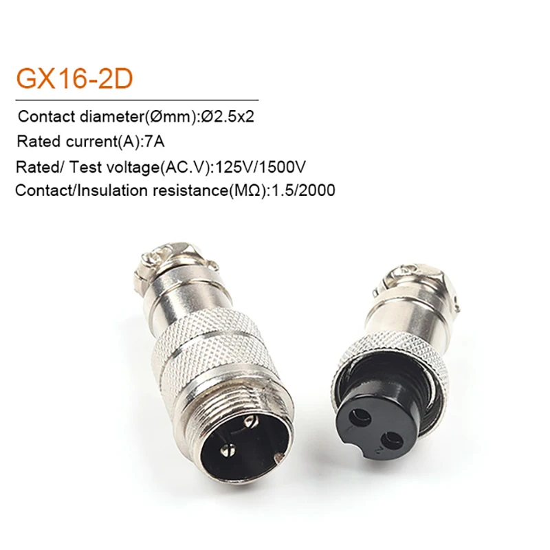 1Set Gx16 Butting Circular Aviation Connector Male & Female Plug 2/3/4/5/6/7/8/9/10 Pin Wire Panel Docking Connectors
