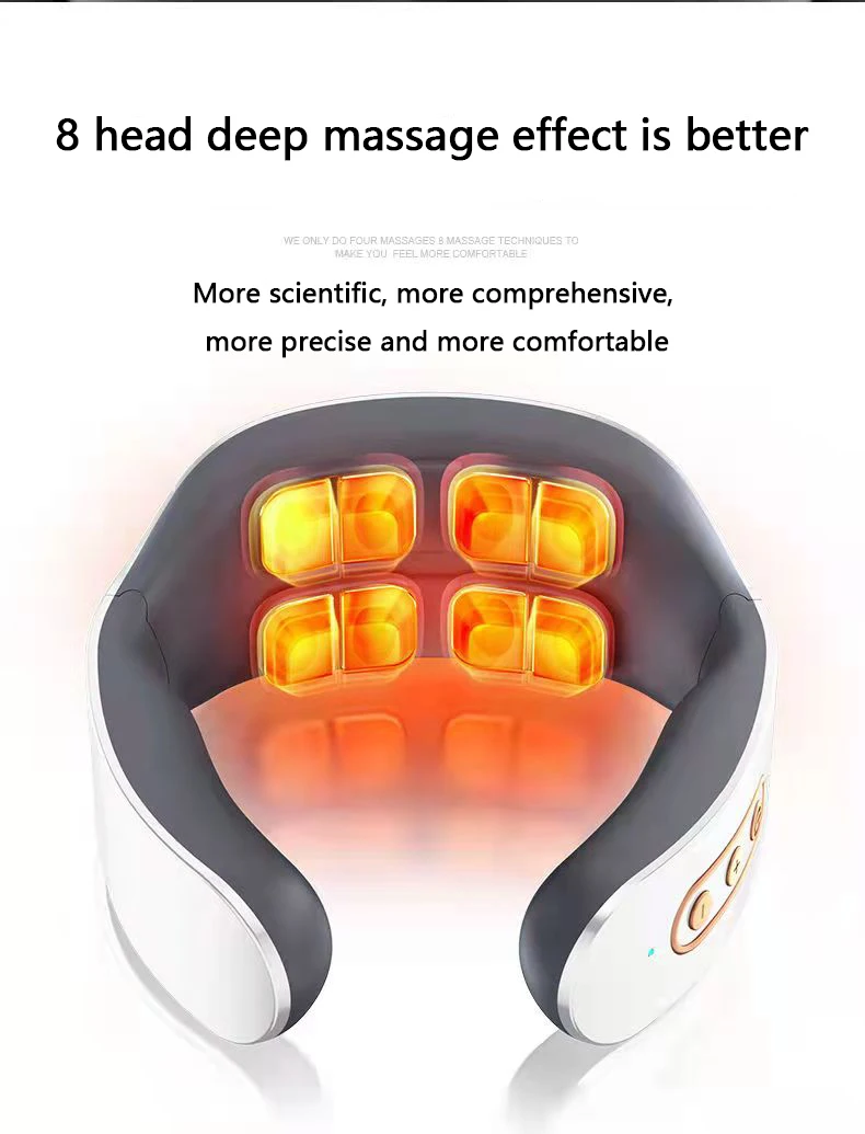 New KONKA Intelligent Electric Neck and Shoulder Pulse Massager TENS Wireless Heating Cervical Spine Relaxing Analgesic Massager