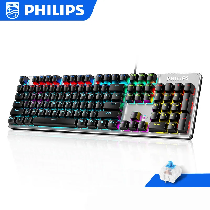 Mechanical Keyboard high Performance Gaming Keyboard Multi Color LED Backlight USB Wired for Office Work and PC gaming