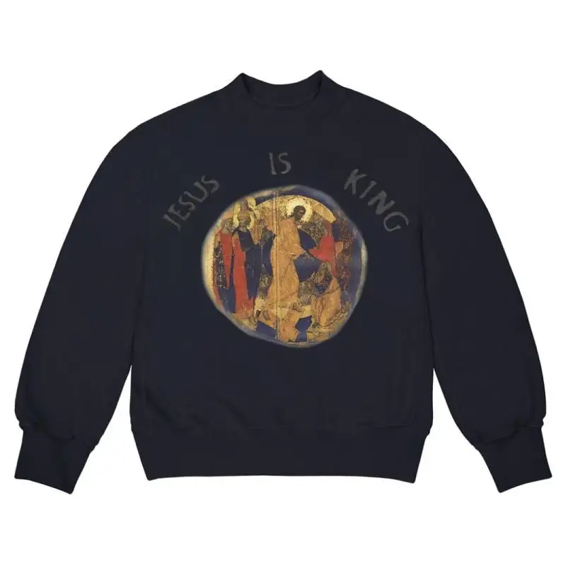 Новые толстовки Kanye West Jesus Is King для мужчин и женщин, 3D цифровая печать, худи с королем, уличная одежда, пуловер - Цвет: black