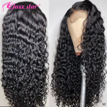

Water Wave Wig Human Hair Wigs 5x5 Lace Closure Wig Pre Plucked with Baby Hair Brazilian Lace Wigs For Woman Non-Remy Jazz Star