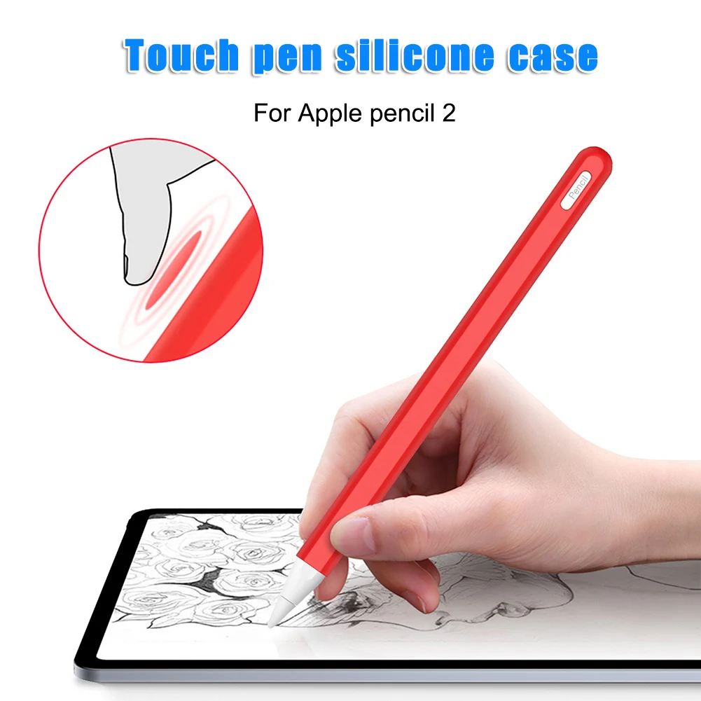 Противоскользящий силиконовый карандаш рукав Защитный чехол для Apple Pencil 2 @ JH |