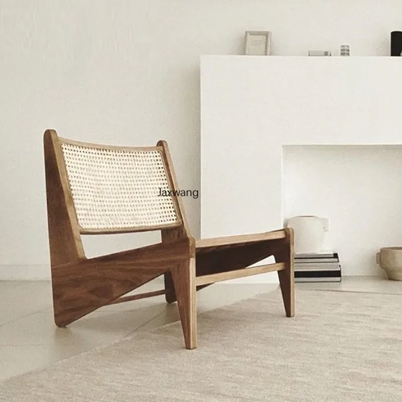 Rattan Living Room Sofa Home Furniture Ash Wood Chair Single Sofas Designer Kangaroo Chair Breakfast Inn Recliner Wooden Sofa