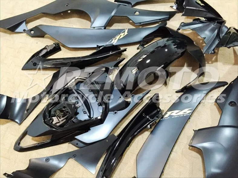 Набор впрыскивателей Мотоцикл Обтекатели Fit для YAMAHA YZF-R6-600 2008- 08-16 обтекатель КУЗОВ комплект пользовательский матовый черный