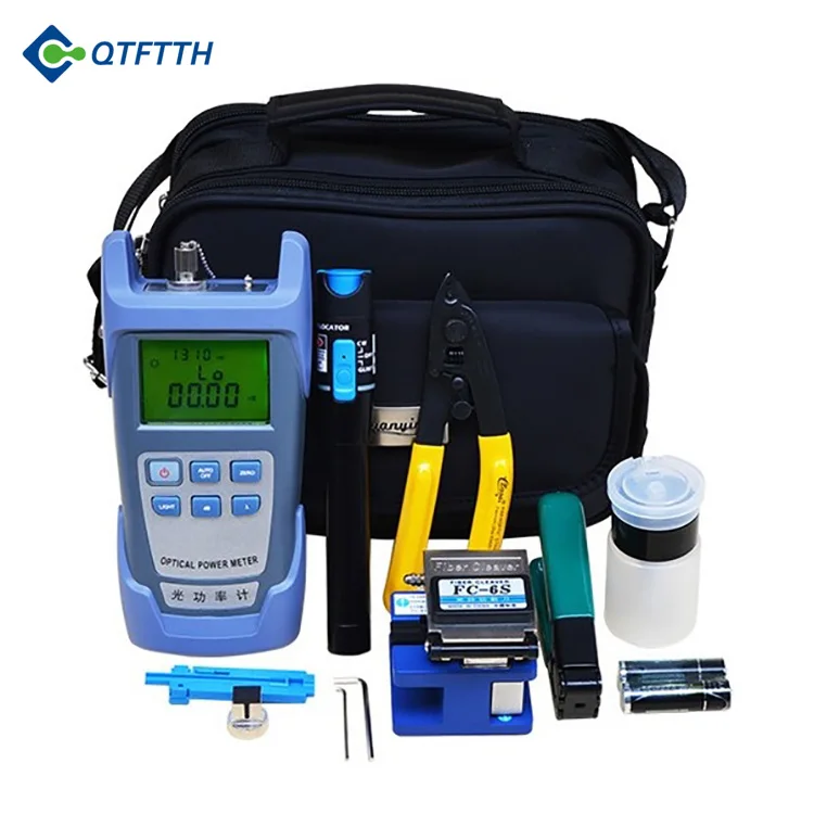 

Fiber Optic Ftth Tool Kit with Optical Power Meter FC-6S Fiber Cleaver and Visual Fault Locator