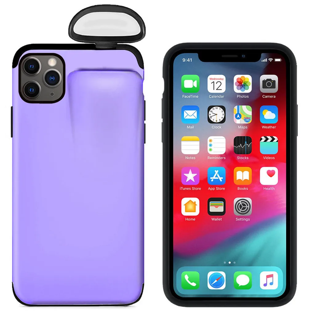 Чехол для телефона для iPhone 11 Pro Max чехол Xs Max Xr X 10 8 7 Plus чехол для AirPods Держатель Жесткий чехол дизайн чехол для AirPods