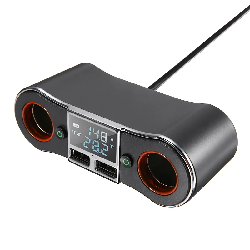 12 V-24 V Dual USB Автомобильное зарядное устройство Зарядное устройство розетка для автомобильного прикуривателя Разветвитель Мощность адаптер 2.1A 80 Вт для телефона MP3 DVR аксессуары