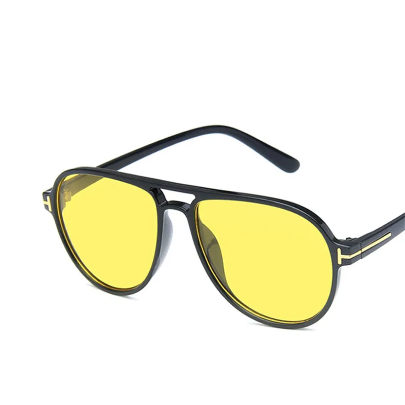 RBROVO, Винтажные Солнцезащитные очки, мужские,, роскошные солнцезащитные очки, для мужчин/женщин, дизайнерские, солнцезащитные очки для мужчин, прозрачные, Oculos De Sol Feminino - Цвет линз: BlackYellow