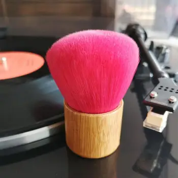 

LP Vinyl Record Cleaner Brush Anti-static Wooden Handle Soft Hair For CD Longplay Player Cleaner Turntable