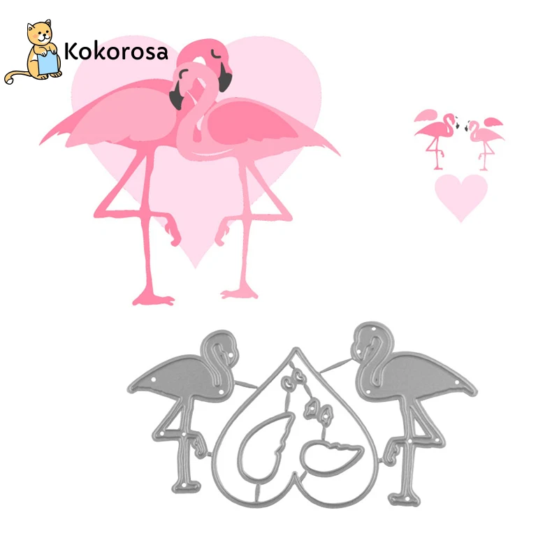 Металлические штампы Kokorosa с фламинго трафареты для любителей скрапбукинга