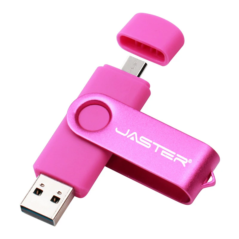 JASTER OTG USB flash drive for Smart Phone & Tablet PC Black Pen drive Rotatable Memory stick Pendrive 4GB 8GB 16GB 32GB 64GB 