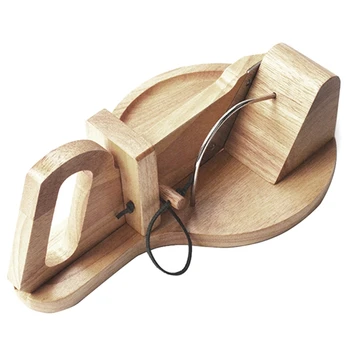 

Sausage Cutter-Rustic Wooden Design and Stainless Steel Blade for Slicing and Chopping Aromas, More Dried Meats