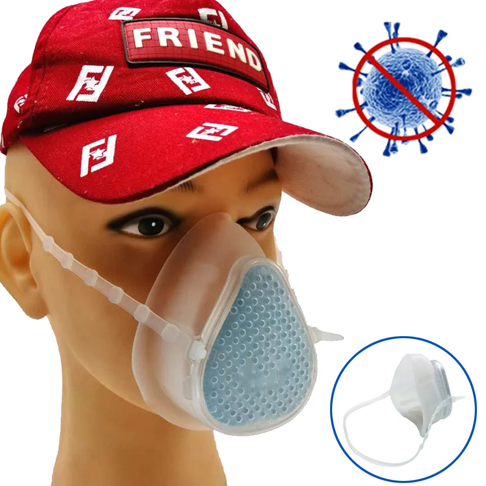 

S8 S9 Silicone Mask Medical Washable Reusable Women Men Respirator Silica Gel Face Masks Protection Anti-fog Mouth Masks Cover