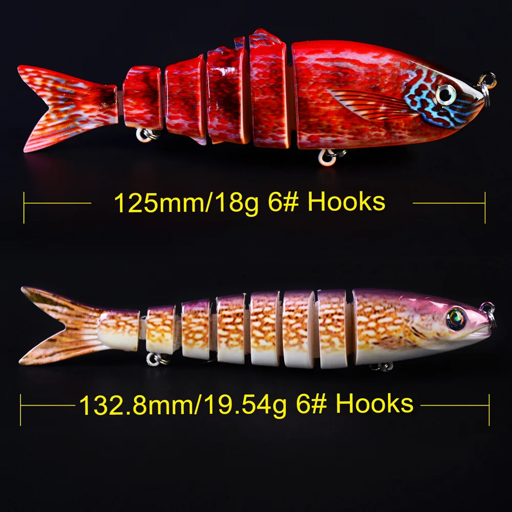 Бренд Lida fish 6 комплектов набор приманок искусственная наживка многосекционный рыбий костюм Встроенная приманка Реалистичная для различных условий воды