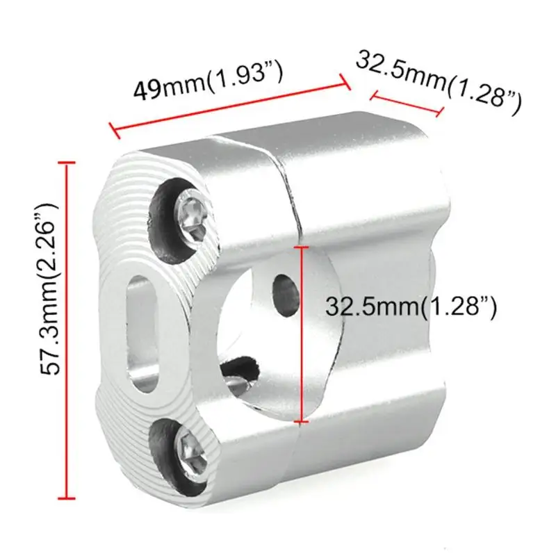 Мотоцикл 1 1/8 28 мм CNC алюминиевый руль хомуты для руля аксессуары для мотоциклов отличное мастерство хорошая прочность - Цвет: Серебристый