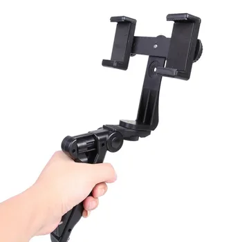 

Universal Handheld Grip Stabilizer Tripod Mobile Phone Camera Handle Holder Selfie Stand with Dual Clip For iOS Android Phone