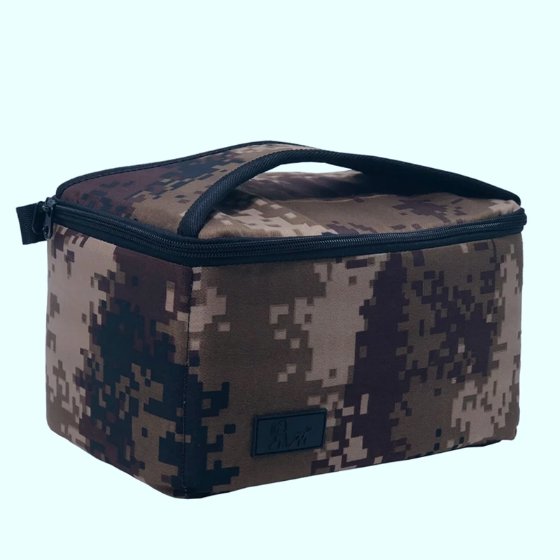 Усовершенствованная водонепроницаемая сумка с ромбовидной решеткой для цифровой зеркальной фотокамеры, мягкая вставка для фотографии, внутренняя сумка, чехол для видеокамеры Canon - Цвет: Camouflage Brown