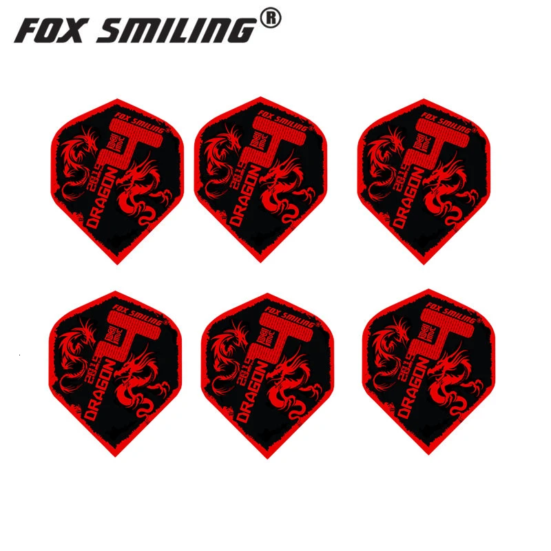 6 flight dragon Fox Smiling 2BA 35 мм нейлон Дротика валы с Дротика s полеты дардо перо Листья набор красочные аксессуары для игры в дартс Дротика настольные игры - Цвет: 6 flight dragon
