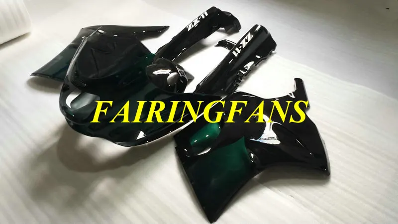 Комплект обтекателей для KAWASAKI Ninja ZZR1100 93 99 01 03 ZZR 1000 ZX11 ZX11D 1993 2001 2003 зеленый черный