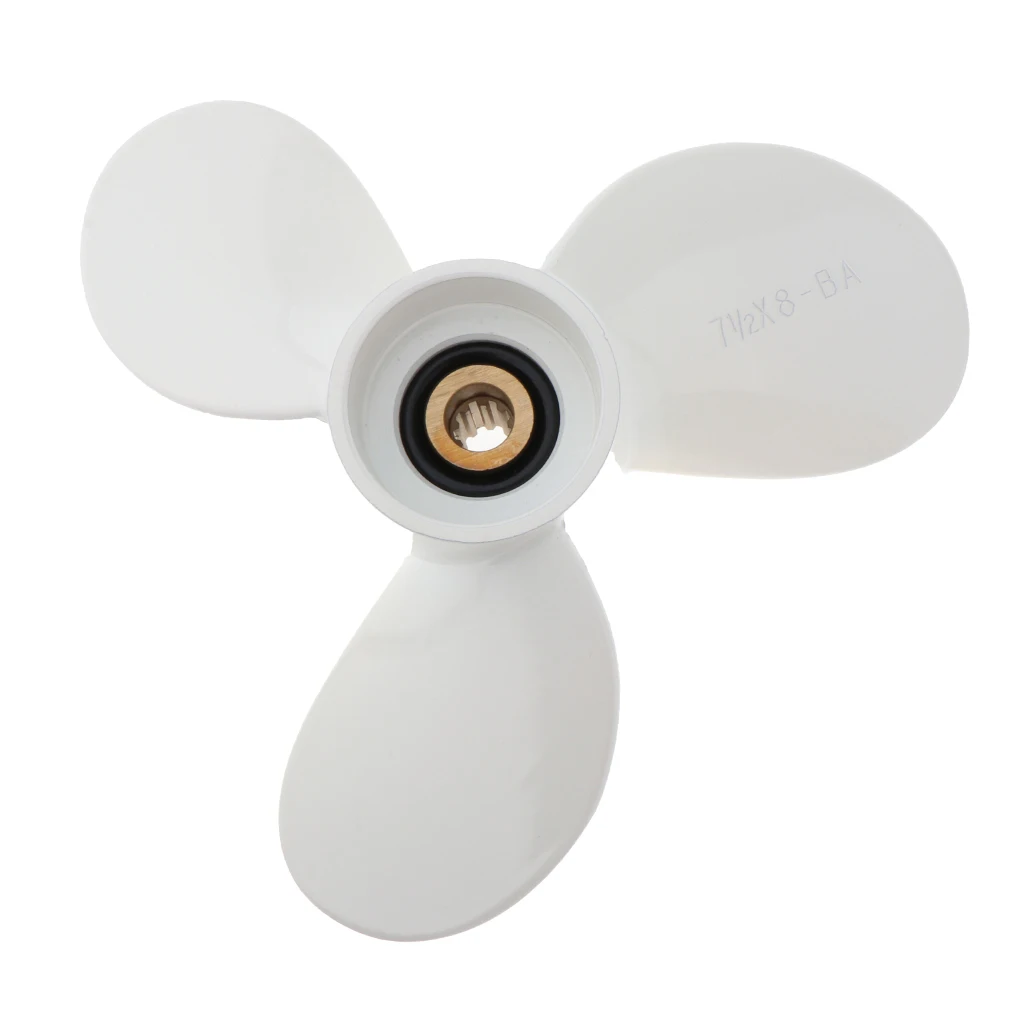 Marine Yacht Propeller 4-5-6HP 160mm White Finish for Yamaha 7 1/2 x 8-BY