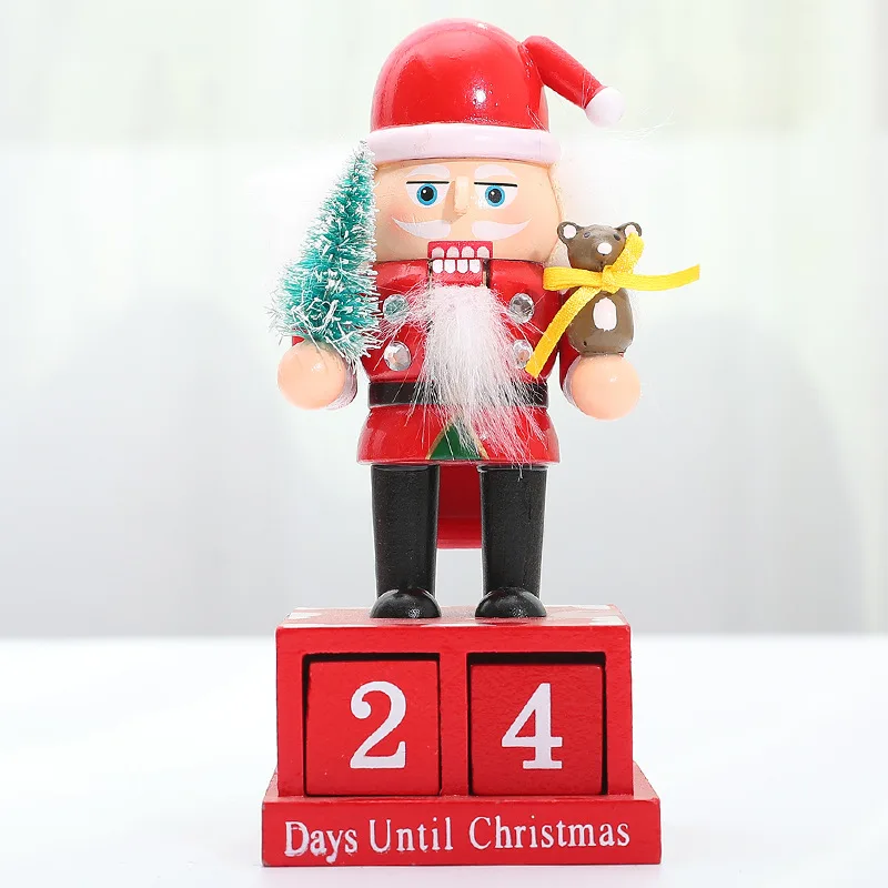 Christmas Countdown Calendar Wooden Christmas Advent Calendar Box Christmas Decorations for Home Christmas Kids Gifts Happy New