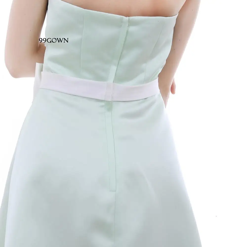 99GOWN роскошное атласное свадебное платье для гостей для женщин роскошное кружевное платье до колена с открытыми плечами платье подружки невесты для свадебной вечеринки