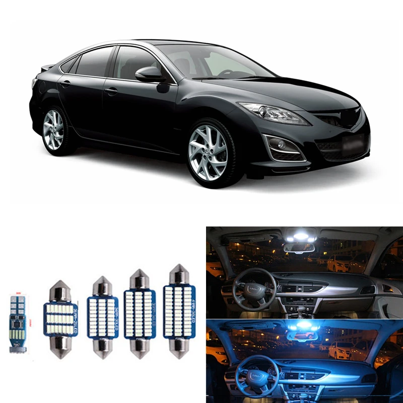 12 шт. Canbus без ошибок Белый светодиодный интерьер Комплект ламп для Mazda 6 2009 2010 2011