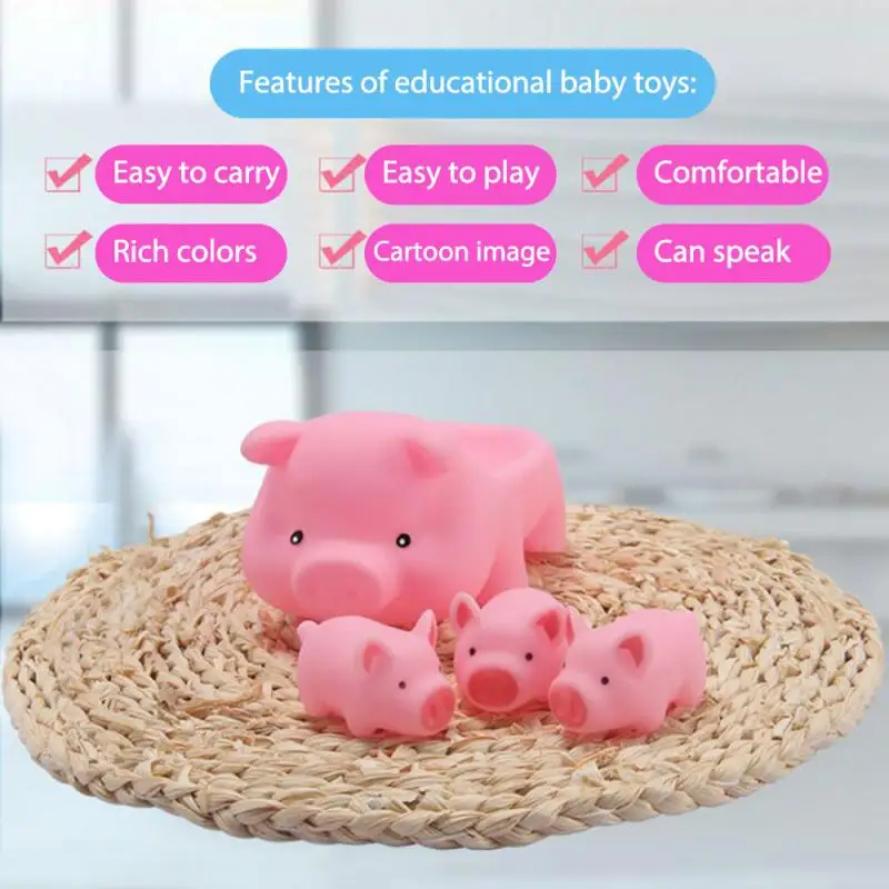 

Piggy Pig Cute Shape Baby Bathing Water Chain Bathroom Bathtub Beach Clockwork Swimming Children'S Sounding Toys Xmas Gifts