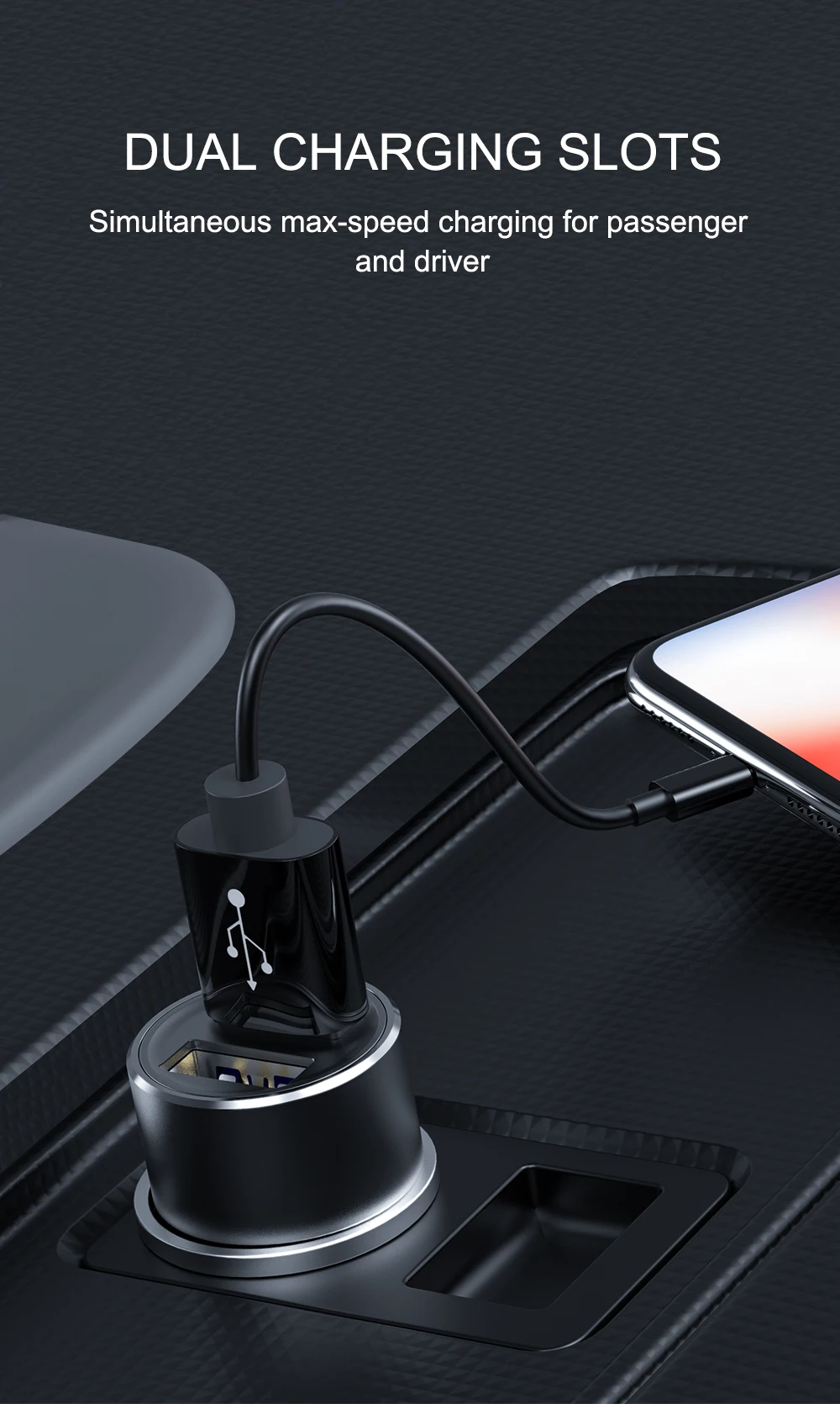 Swalle Dual Quick Charge 5V 2.4A USB зарядное устройство Supercharge быстрое зарядное устройство для телефона Xiaomi Mi 9 8 iPhone X XR XS