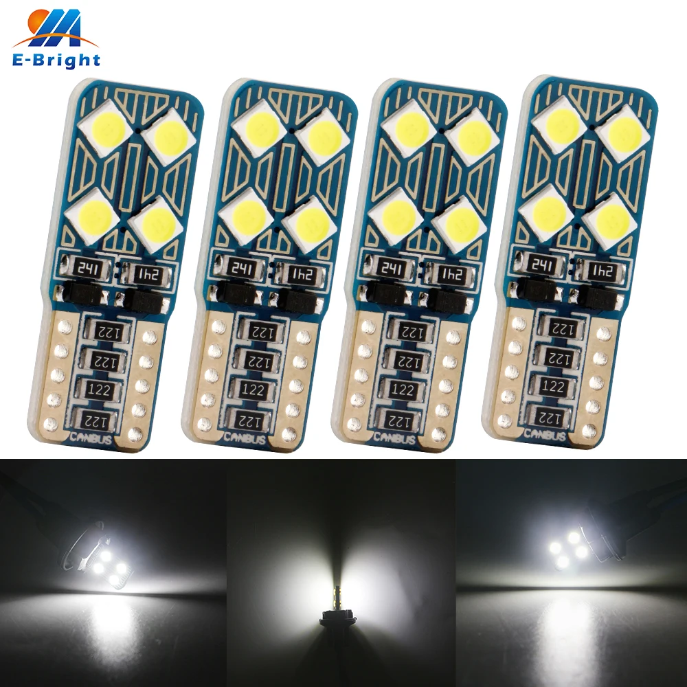 4X 12V Canbus W5W 194 T10 3030 8 SMD светодиодные лампы без ошибок индикатор для чтения двери