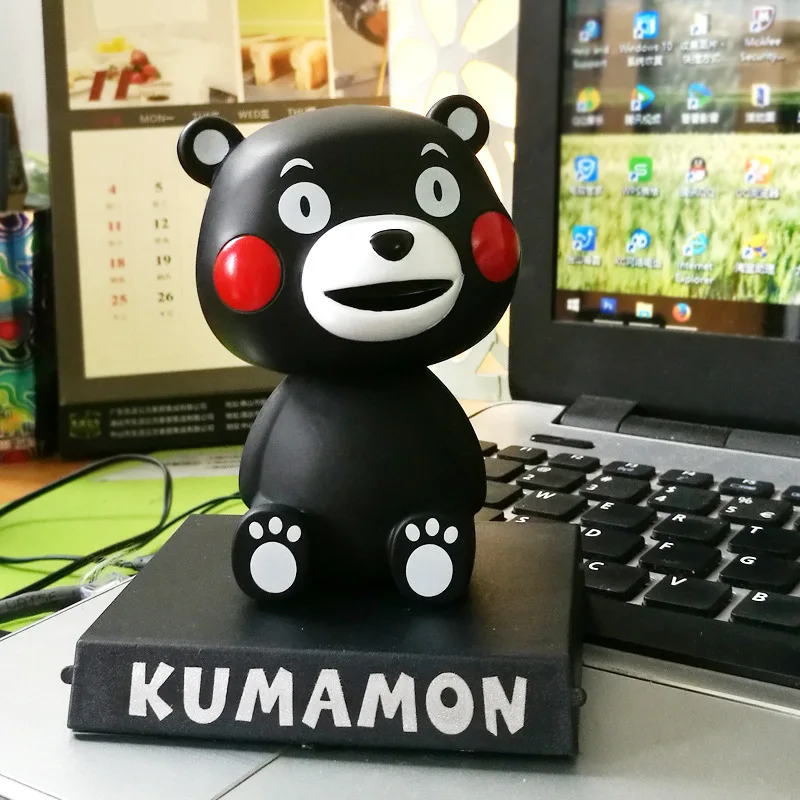 Украшение автомобиля Медведь kumamoto качающаяся голова держатель телефона мультфильм животное автомобиль аксессуары для интерьера украшения