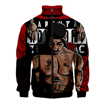 

2PAC Zipper Jackets Casual Hoodies Fashion print Cool Highstreet Autumn Spring Clothes 2PAC Sweatshirt streetwear casual tops