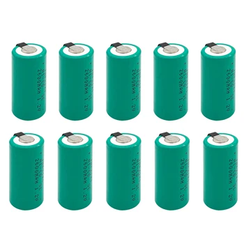 

High quality battery rechargeable battery 10pcs Ni-Cd SC 2600mah 1.2V for electric drill screwdriver electric tool