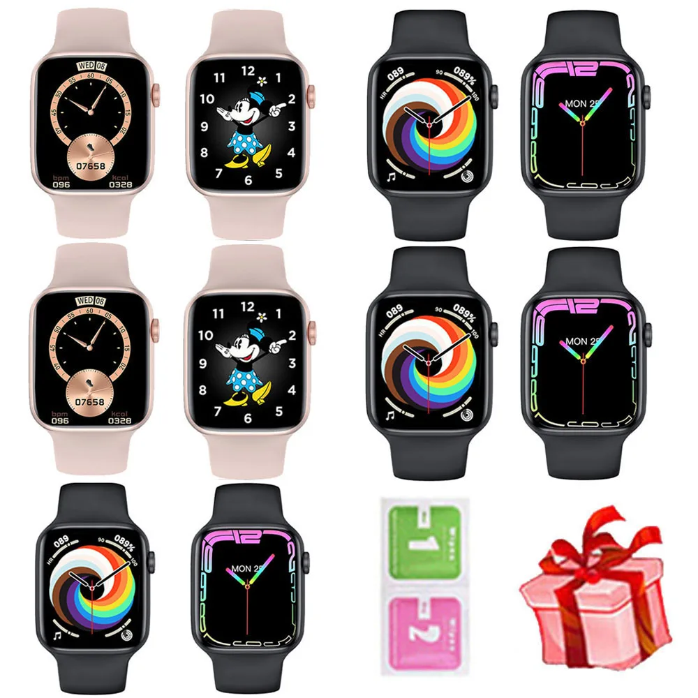 2021 IWO 13 PRO Watch 7 T500 Smart Watch Series 7 DIY Dials Heart Rate BT Call Men Women Sport Smart Watch PK X8MAX HW22 W46 W37 
