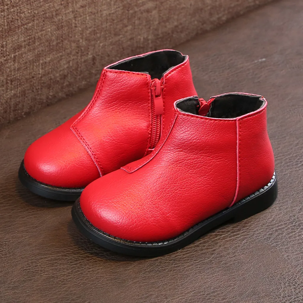 Ботинки для малышей; зимние ботинки для маленьких мальчиков и девочек; однотонные спортивные ботинки до щиколотки; ботинки для детей; Botas Sapatos;