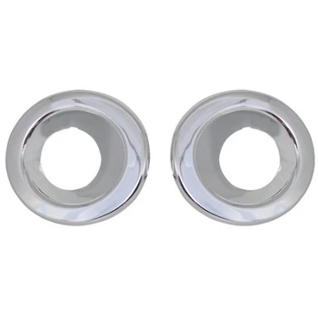 

2Pcs ABS Chrome Front Bumper Fog Light Trim Lamp Bezel Cover Fit for Land Rover Freelander 2 2007-2010