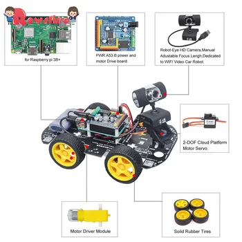 

Programmable Robot DIY Wifi + Bluetooth Steam Educational Car With Graphic Programming XR BLOCK Linux Standard Version