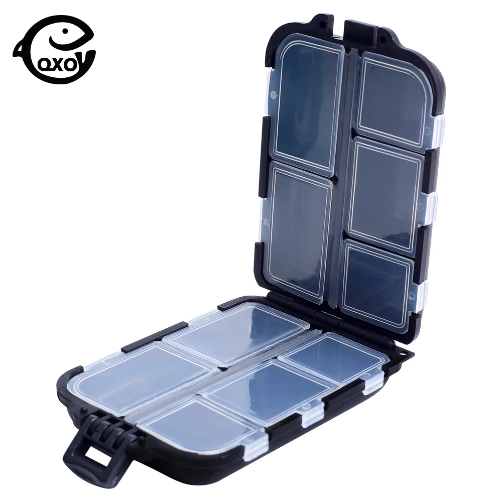 Boîte Rangement Pêche Croch - 2 Plateaux Pivotants - Compartiments Adjustables - ABS Imperméable