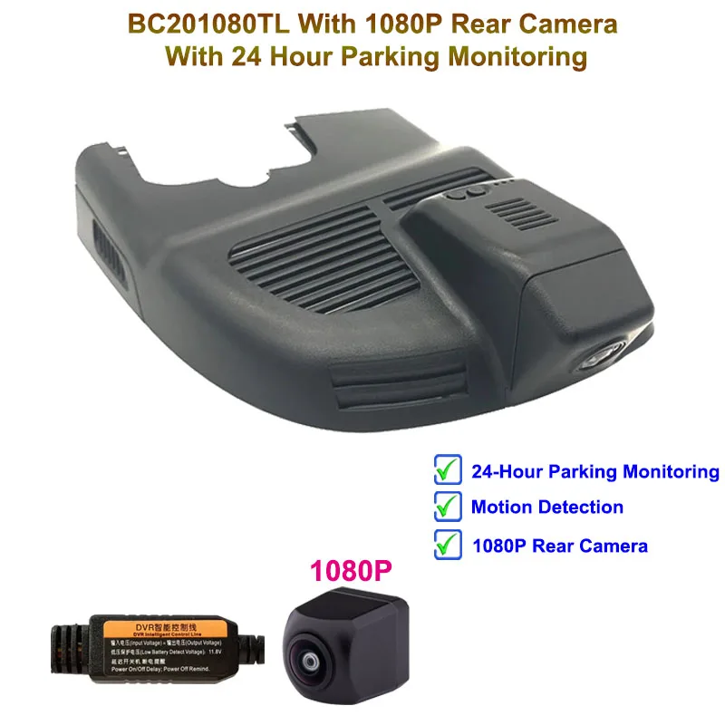 Jabriel Скрытая Wi-Fi 1080P Dash cam Автомобильная камера для Mercedes Benz gla cla 220 220d 250 45 amg 4matic w176 w177 - Название цвета: F1080 Rear 1080P 24H