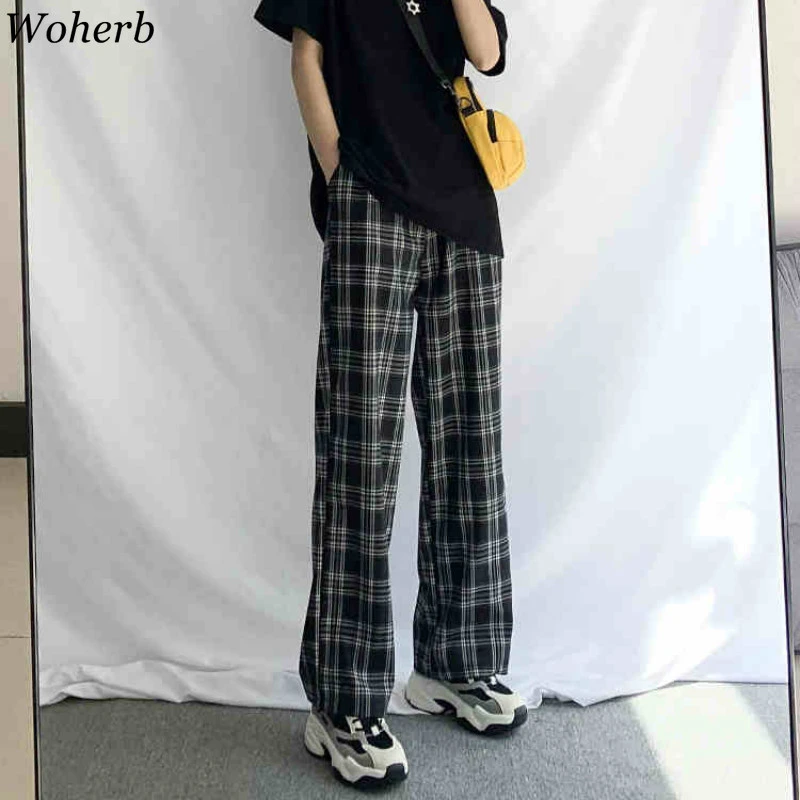 vintage plaid pants womens