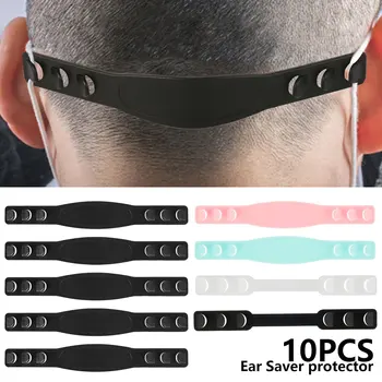 

10/20PCS Face Mask Ear Hooks 3 Gear Adjustable Ear Protectors Hook Extension Strap for Relieving Long-Time Wearing Ears Pressure