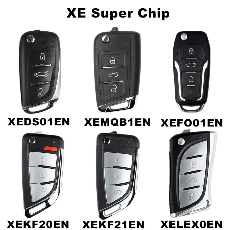 10 Pcs/lot Xhorse XEMQB1EN XEDS01EN XEFO01EN XEKF20EN XEKF21EN XELEX0EN XE Series Super Remote Key Control Works on Super Chip buy oil stick car